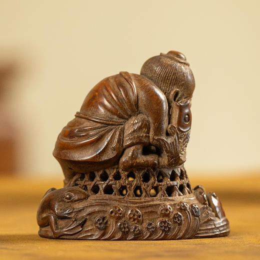清 竹雕渔翁得利摆件 商品图1