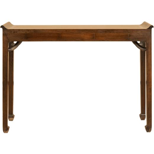 清 红木带屉霸王枨四面平翘头案 商品图5