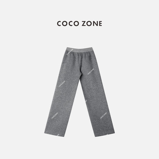 COCO ZONE 简约松紧腰前幅图案摇粒绒加厚休闲裤CC2D2766 商品图4