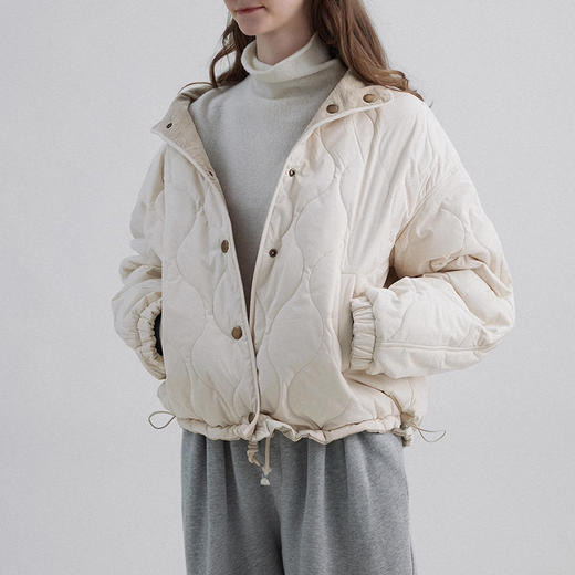 裁缝学苑AQ393正反两穿灯芯绒葫芦绗缝立领棉服外套纸样女装短款上衣版型 商品图1