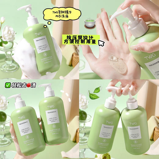 「29.9到手3大瓶！轻松去渍」TWG茶树精华内衣洗衣液清洗液 居家日用女士专用除异味内衣洗衣液500ml 商品图2