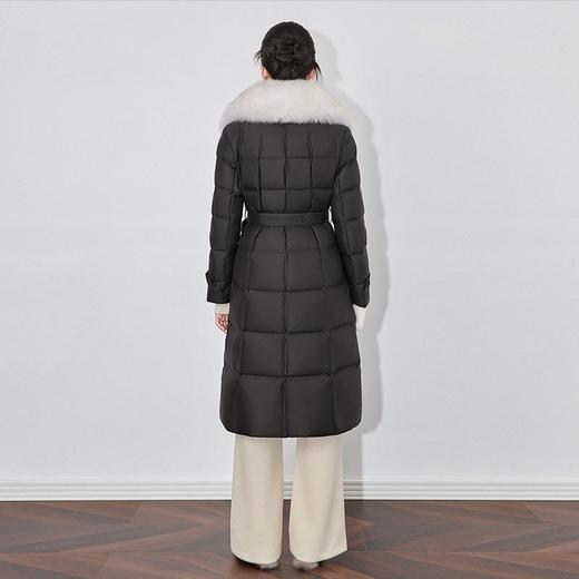 【高货wl】全新升级【铂金会员1029/天猫1389/差价360】(05156) 洛诗琳冬季时尚休闲毛领可拆卸黑色立体爱心暗扣羽绒服 商品图4