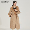 oldcolour冬季人字纹毛呢大衣女中长款K45156531 商品缩略图3