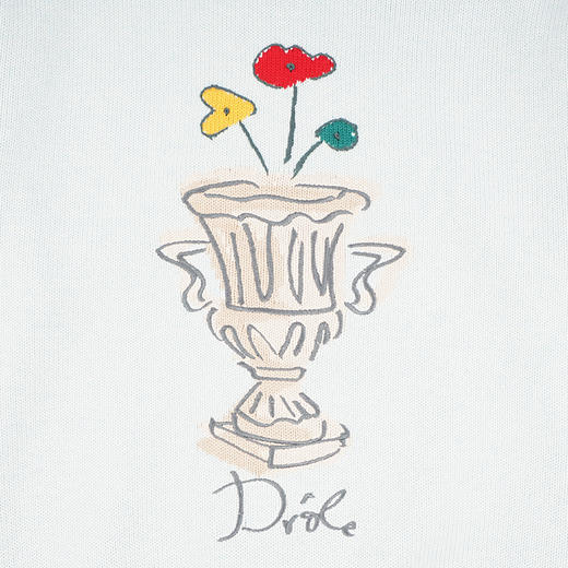 Drole de Monsieur La Maille Vase 花瓶刺绣圆领毛衣 商品图2