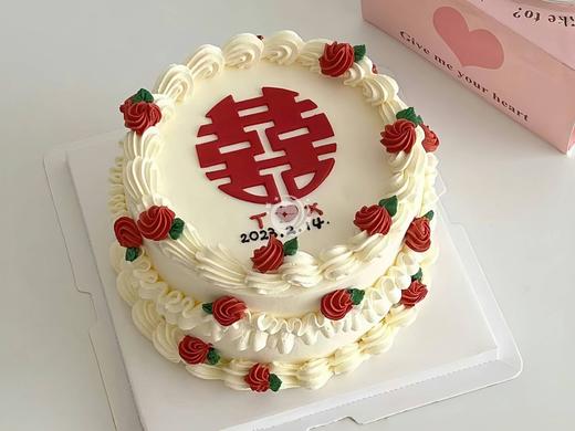 『金玉良缘』订婚婚礼蛋糕 商品图0