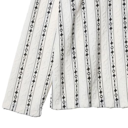 T383新款轻奢链状条纹T恤男女秋季休闲宽松时尚长袖百搭上衣 商品图2