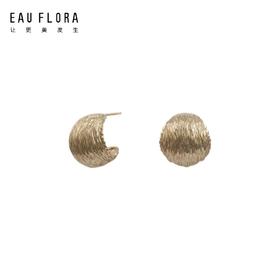 『蓝山』纹理圆球耳圈