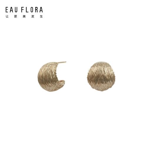 『蓝山』纹理圆球耳圈 商品图0