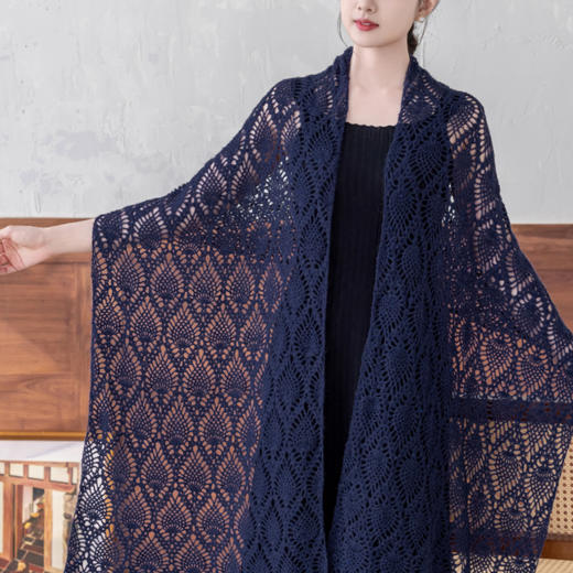 苏苏姐家菠萝花披肩手工DIY编织钩针马海毛线团自制材料包 商品图2