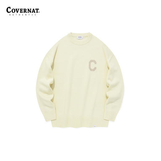 Covernat2023冬季新品C LOGO水手领针织衫情侣款套头毛衣CO2303KT06 商品图0