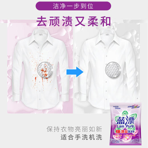 【引流品】「4.9包邮！薰衣草香」蓝漂复合除菌无磷薰衣草香型260g/袋 居家日用留香洗衣粉清洁工具 商品图2