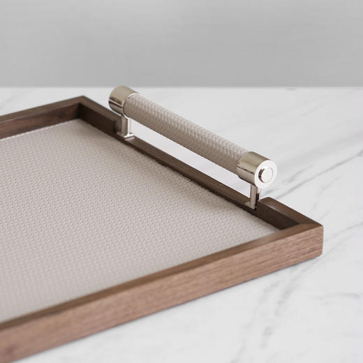 【3款可选】娜家新中式简约皮质胡桃木收纳盒 商品图2