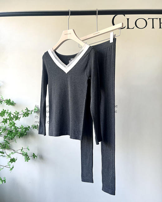 现货 THS 12.2-无 max家 女士 羊毛法式蕾丝保暖套装 4色 BP215 商品图5