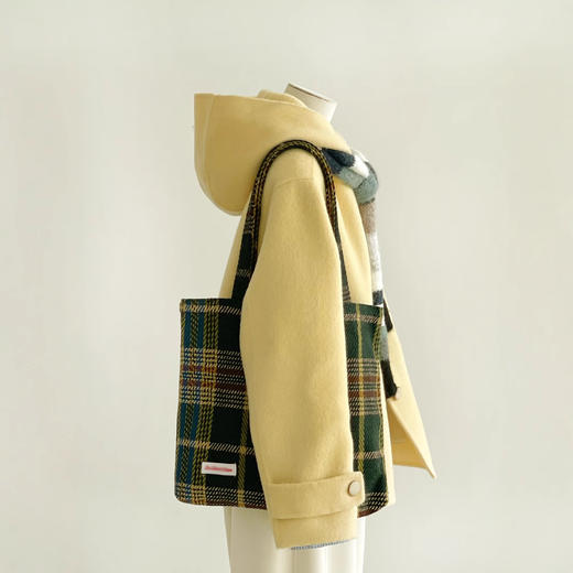 【黄油泡芙】24秋冬高级马卡龙黄色新款连帽百搭通勤简约大衣外套！ 商品图1