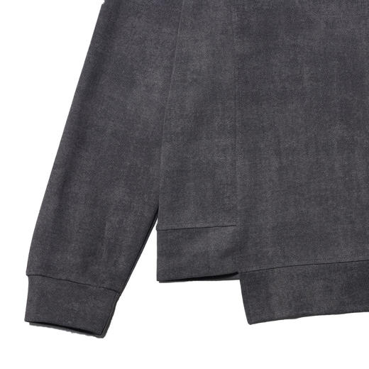 WY46百搭圆领棉宽松秋冬男士户外灰色男女同款轻奢潮牌长袖T恤 商品图3