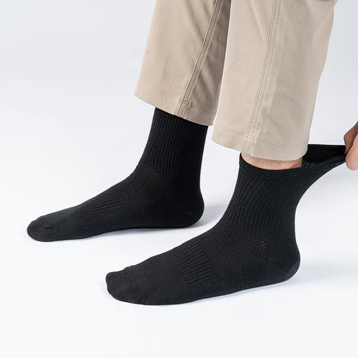 基础款中筒袜吸湿速干透气户外夏季商务纯色吸汗百搭男士袜 商品图4