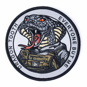 十二生肖战术臂章（蛇）魔术贴章中国元素刺绣战术装备圆形男