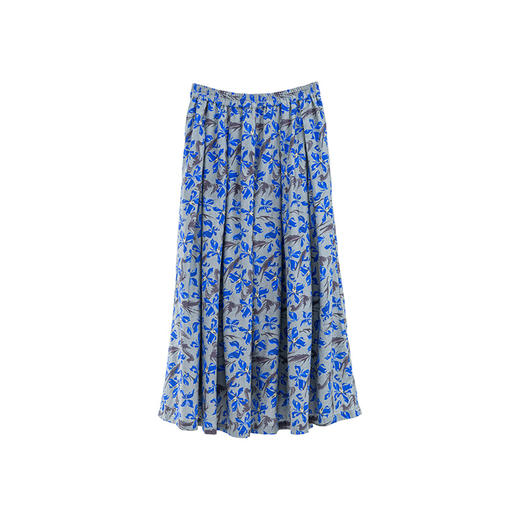 绽放旅行女装861朵/秋冬加厚亚麻棉文艺印花内加棉里双层半身裙 商品图4