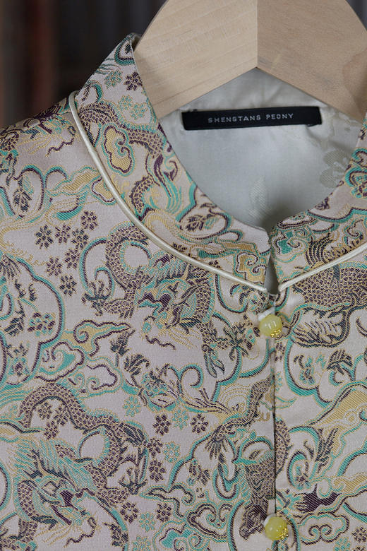 盛唐牡丹|儿童系列|Kids 牛首龙纹对襟马甲 商品图8