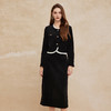 PH110斯尔丽2024冬季新款小香风短外套搭配直筒长裙OL气质减龄时尚套装 商品缩略图4