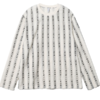 T383新款轻奢链状条纹T恤男女秋季休闲宽松时尚长袖百搭上衣 商品缩略图0