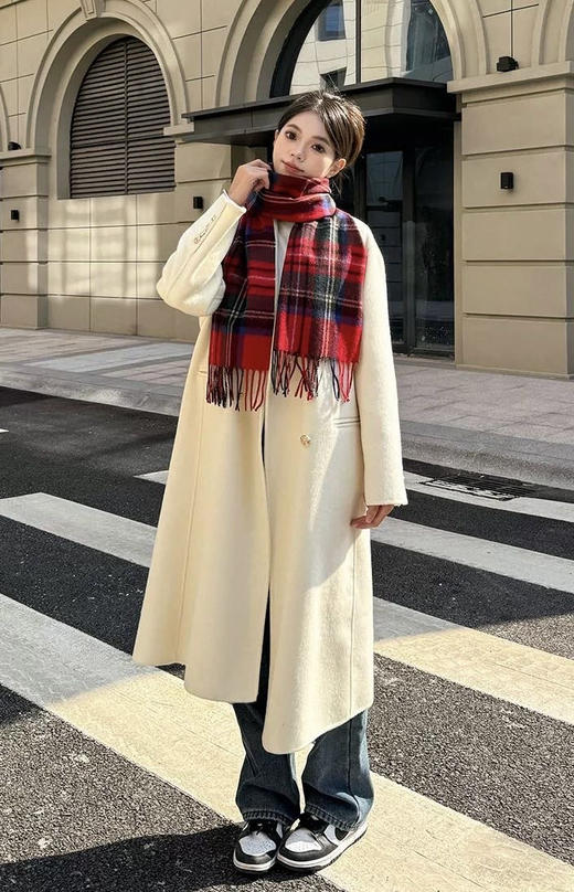 安可拉红仿羊绒新年鸿运围巾 商品图1