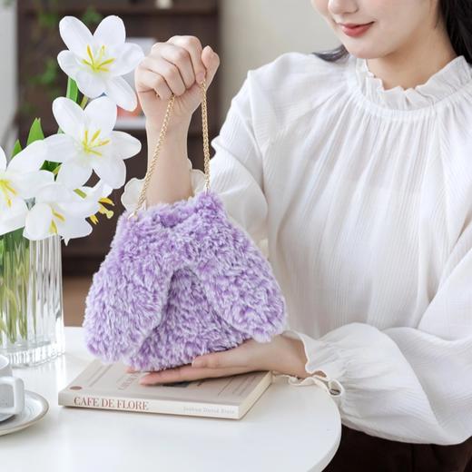 苏苏姐家棉尾球抽绳兔子包手工diy编织钩针毛线团包包自制材料包 商品图2