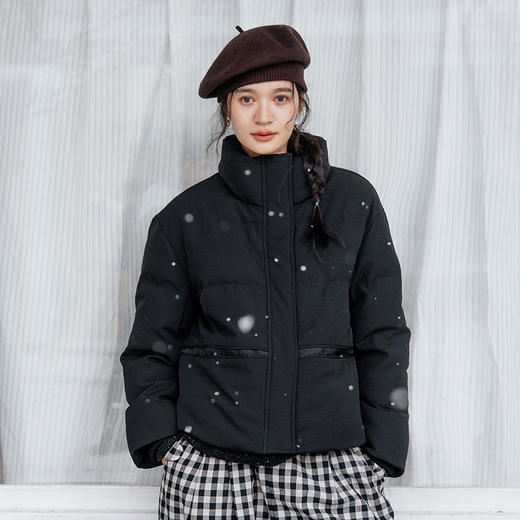 绽放885朵/巧克力泡芙羽绒服冬季90白鹅绒宽松显瘦立领短款面包服 商品图3