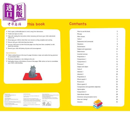 预售 【中商原版】Grammar and Punctuation Ages 7-9 柯林斯易学儿童 语法与标点7-9岁 英文原版小学英语启蒙Collins Easy Learning 商品图2