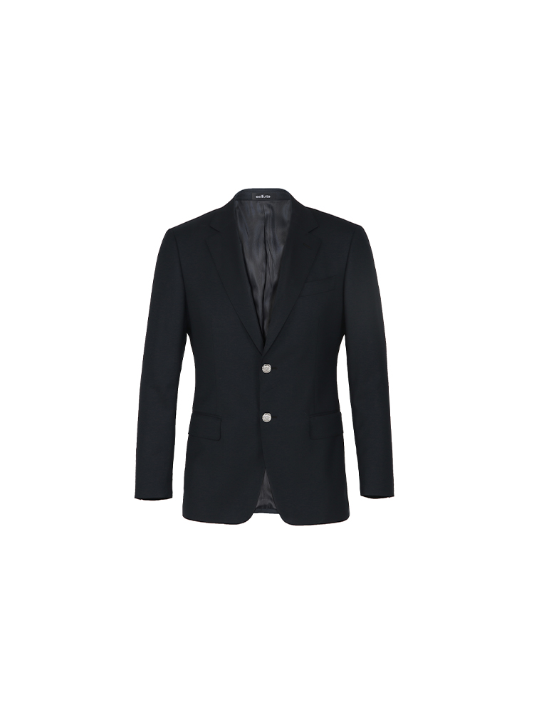 callisto藏青绵羊毛西服