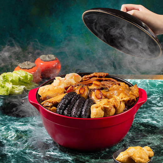 【陶陶盆菜】陶陶居陶欢聚佛跳墙1600g 4~6人份（不含加热盆），佛跳墙香气四溢鲍汁高端礼盒 商品图2