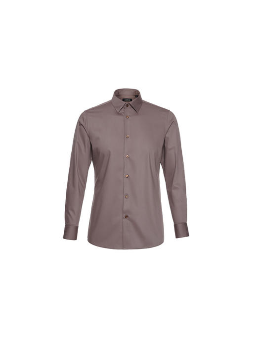 callisto咖啡色莫代尔衬衫 商品图0