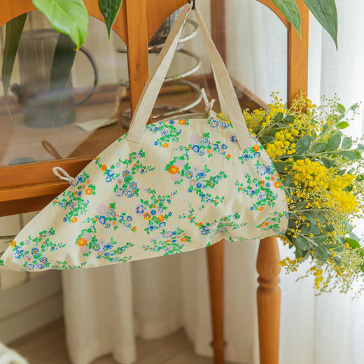花袋三色花篮干花提篮布艺花袋三色棉质粗布手提篮单件挎包高级感 商品图4