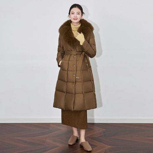 【高货wl】全新升级【铂金会员1029/天猫1389/差价360】(05156) 洛诗琳冬季时尚休闲毛领可拆卸黑色立体爱心暗扣羽绒服 商品图3