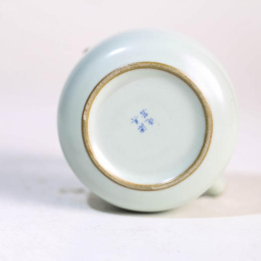 源具造器天青汝瓷编藤提梁壶 商品图3