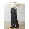 CIMPRESS/西嘉醋酸针织羊毛阔腿裤女秋冬灰色时髦直筒裤遮肉显瘦(货号:KZ2404076) 商品缩略图1