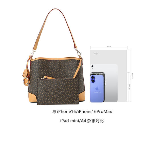 Why大容量水桶包2025春夏新款托特包轻奢休闲通勤单肩包YAP304502 商品图3