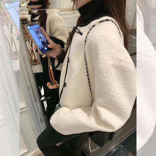 <曾小咸推荐>【现货！2件再减5元，3件减12元】短款米白色小香风外套 日常289.99/件 立减150 秒杀139.99/件！！ 商品图4