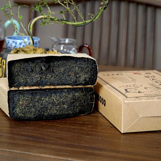 2024薪火相传1KG手筑茯砖茶 晋丰厚百年老茶号 安化黑茶 商品图2