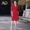 AD赫本小红裙子女2023新款红色正式场合西装连衣裙收腰显瘦礼服裙 商品缩略图1