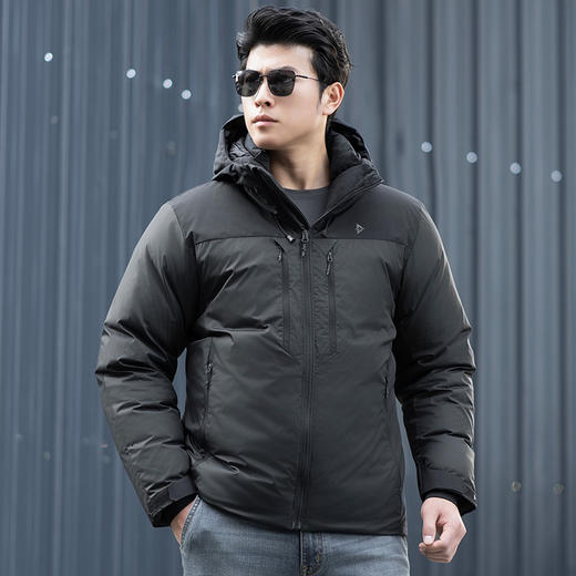 【龙牙上新】隐之炽犀战术连帽羽绒服冬季男士保暖舒适户外鹅绒服 商品图1