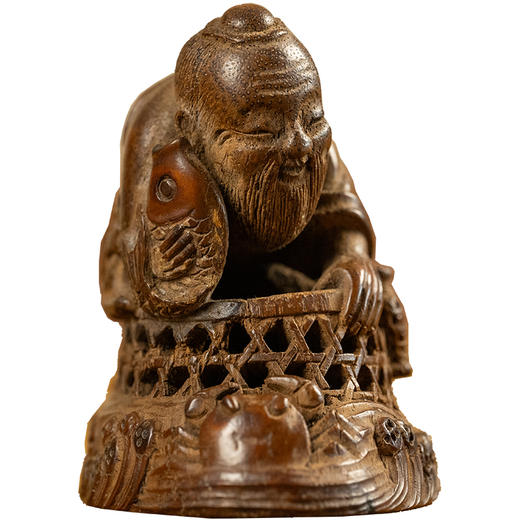 清 竹雕渔翁得利摆件 商品图5