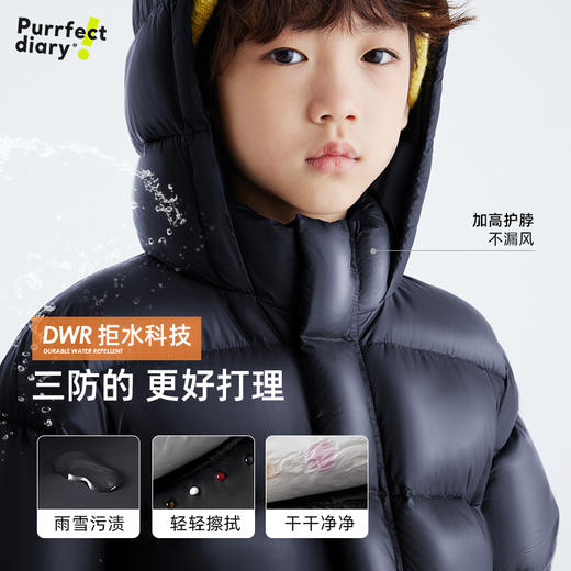 儿童中长款加厚连帽羽绒服 PDWT2433 商品图2