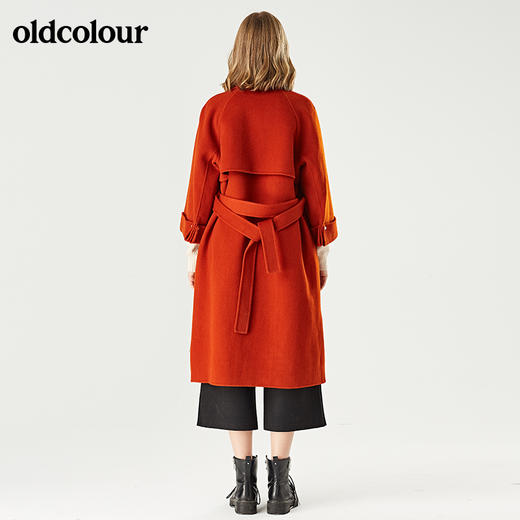 oldcolour冬季七分袖中长款韩版毛呢大衣女K42156202 商品图1