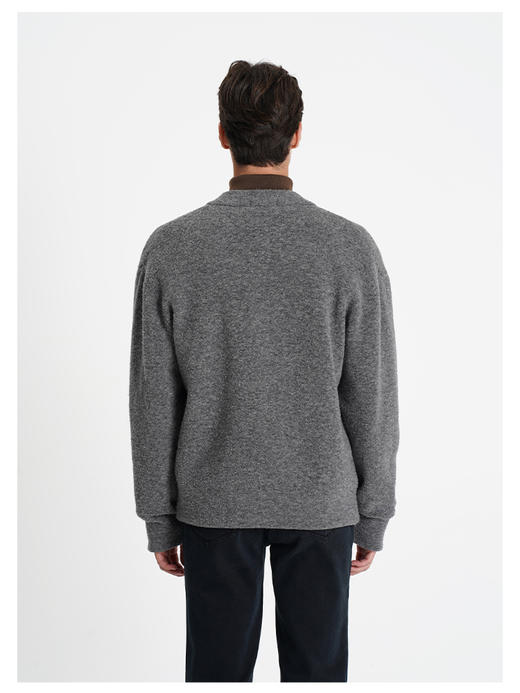 callisto“绒”系列灰色绵羊毛针织衫 商品图4