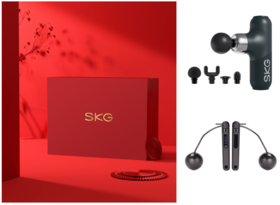 SKG礼盒套装-003 SKG F3系列2代 按摩筋膜枪+敲打熊两用跳绳 KS703
