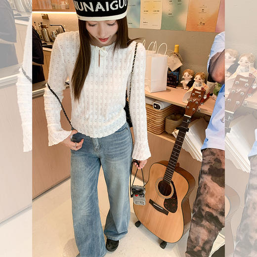 <曾小咸推荐>新品现货秒杀！卖完下架不再补 ！微信粉丝打折价！！ 蝴蝶结白色打底衫 日常109.99/件 立减50 秒杀59.99/件！！ 商品图2