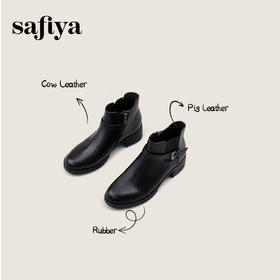 Safiya/索菲娅2024冬季休闲圆头粗跟时尚百搭烟筒靴 SF44116031