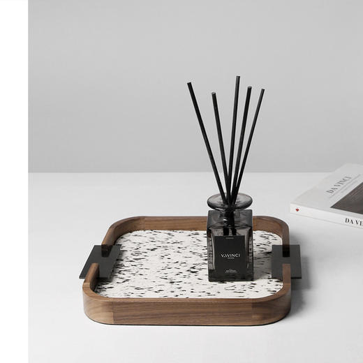 【2款可选】娜家复古实木香薰托盘 商品图3