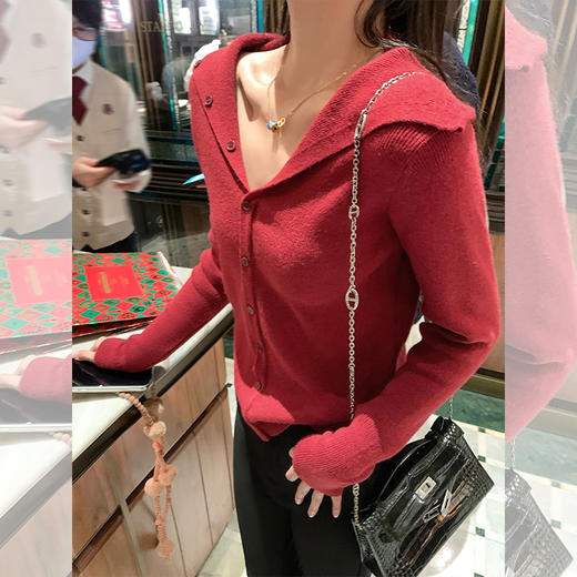 【149元任选2件】 现货！V领短款针织衫 商品图1